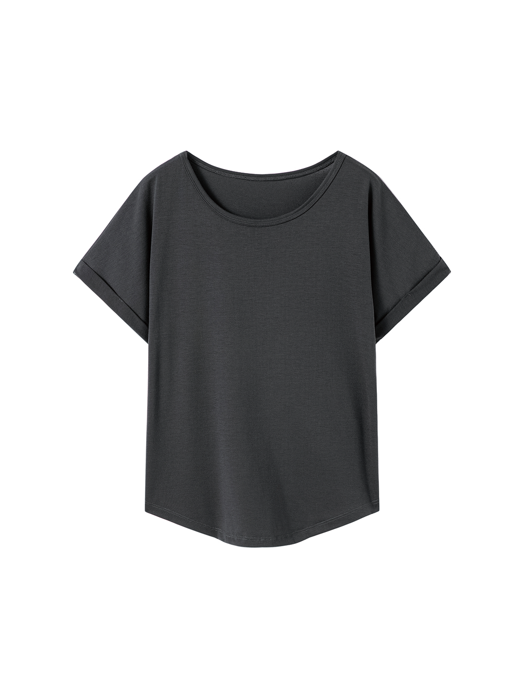Women Gray Crewneck T-Shirt Pullover Graphic T-Shirt