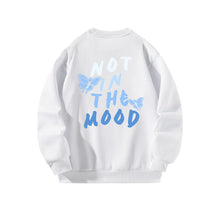 Load image into Gallery viewer, Women Hoody Sweatshirt White Pullover Graphic Alphabets NOT IN THE MOOD Sweatshirt
