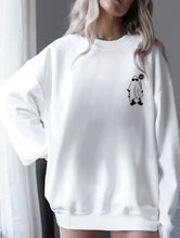 Load image into Gallery viewer, Women Crewneck Sweatshirt White Pullover Graphic Ghost    Sweatshirt
