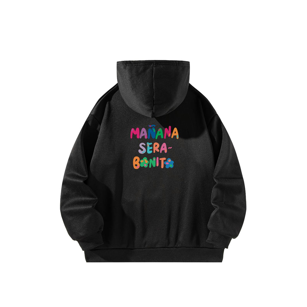 Women Hoody Sweatshirt Black Pullover Graphic Alphabets MANANA Sweatshirt