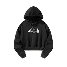 Load image into Gallery viewer, Women Cropped Sweatshirt Black Pullover Graphic Comfort Colors Sweatshirt
