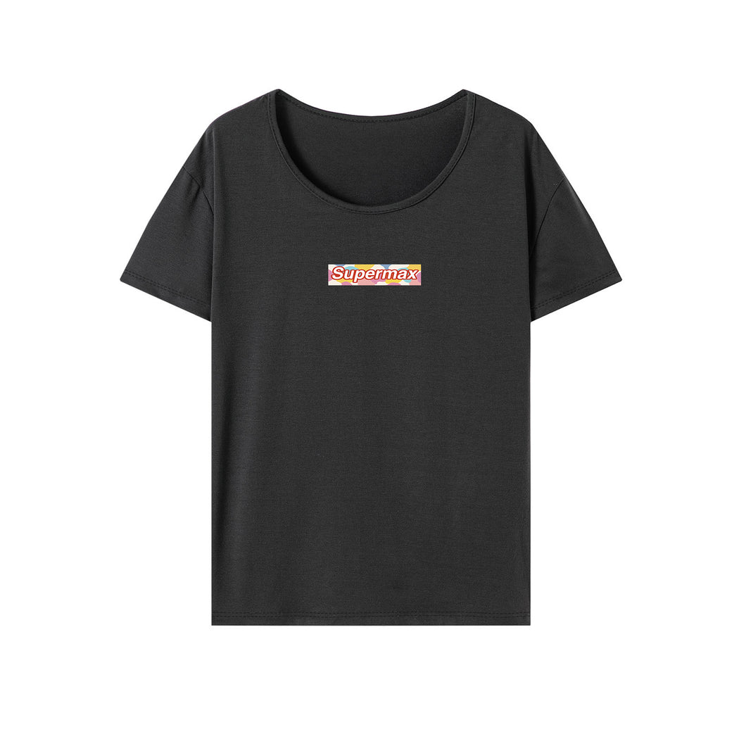 Women Gray Crewneck T-Shirt Pullover Graphic T-Shirt