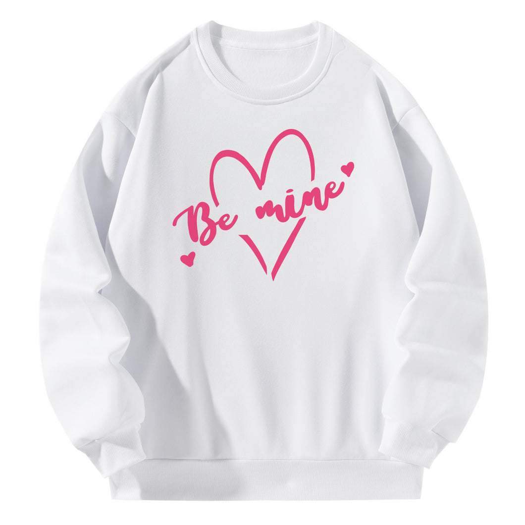 Women Crewneck Sweatshirt White Pullover Graphic Love Sweatshirt