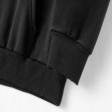 Load image into Gallery viewer, Women Hooded Sweatshirt Black Pullover Graphic City Alphabets Sweatshirt
