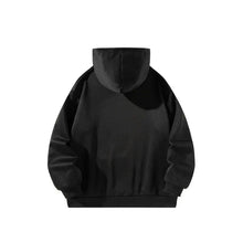 Load image into Gallery viewer, Women Hooded Sweatshirt Black Pullover Graphic City Alphabets Sweatshirt
