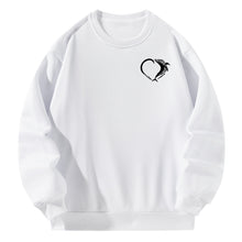Load image into Gallery viewer, Women Crewneck Sweatshirt White Pullover Graphic Love Sweatshirt
