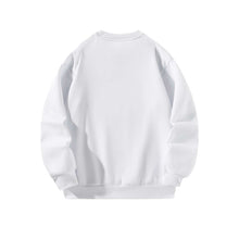 Load image into Gallery viewer, Women Crewneck Sweatshirt White Pullover Graphic Christmas Kitten Sweatshirt
