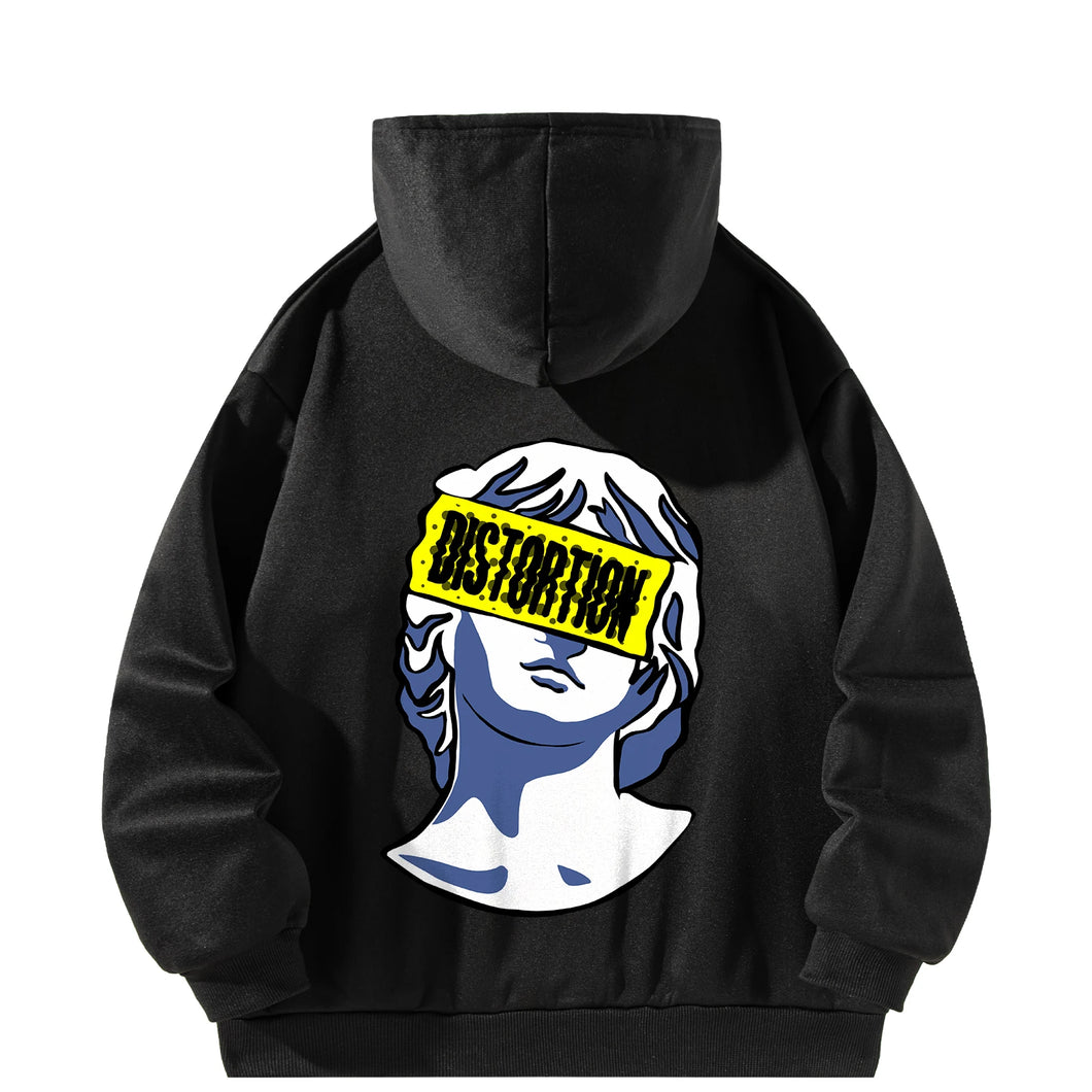 Women Hoody Sweatshirt Black Pullover Graphic Effigy Sweatshirt