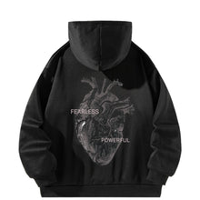 Load image into Gallery viewer, Women Hoody Sweatshirt Black Pullover Graphic Heart Sweatshirt
