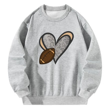 Load image into Gallery viewer, Women Crewneck Sweatshirt Gray Pullover Graphic Love Sweatshirt
