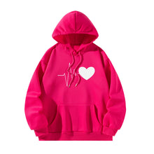 Load image into Gallery viewer, Women Hoody Sweatshirt Rose Red Pullover Graphic Love Sweatshirt
