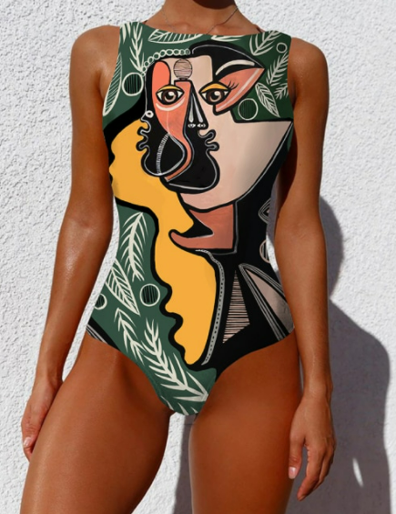 Women's Chic Print One Piece Swimsuit