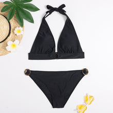 Load image into Gallery viewer, Women&#39;s Swimwear Bikini 2 Piece Swimsuit Lace up Slim Solid Color

