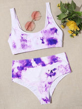Load image into Gallery viewer, Women&#39;s Tie-dye Print High Waist Bikinis
