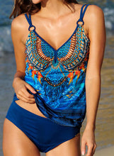 Load image into Gallery viewer, Print Strap V-Neck Boho Tankinis Swimsuits
