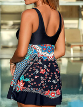 Load image into Gallery viewer, Floral Print Halter Swimdress Tankini Sets
