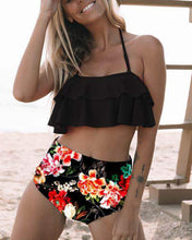 Load image into Gallery viewer, Sexy Women High Waist Bikini Swimsuit Swimwear Female Bandeau Thong Brazilian Biquini Bikini Set
