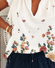 Load image into Gallery viewer, Floral Print Ruffle Hem Casual Top
