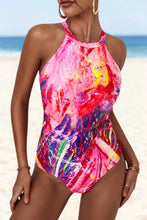 Load image into Gallery viewer, Tie Dye Print Halter One Piece Swimsuits
