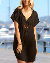 Load image into Gallery viewer, Women&#39;s Solid V-Neck Tassel Lace Cover-Ups
