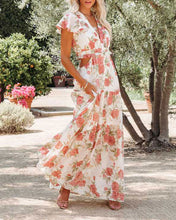 Load image into Gallery viewer, Women&#39;s Dress Floral Print V Neck Elegant
