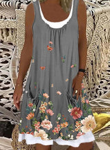 Load image into Gallery viewer, Casual Floral Tunic Round Neckline A-line Dress
