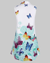 Load image into Gallery viewer, Women&#39;s Casual Butterfly Print Collar Neck Button Front Tank Tops
