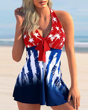 Load image into Gallery viewer, Women New Fashion American Flag Printed Tankinis
