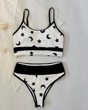 Load image into Gallery viewer, Women&#39;s Star And Moon Printed Patchwork Bikinis
