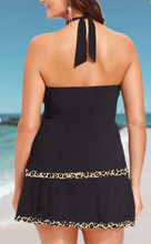Load image into Gallery viewer, Leopard Ruffled Halter Tankini Sets
