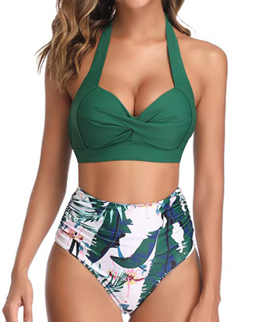 Women Polyester Print Color Sexy Bikinis Swimwear