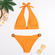 Load image into Gallery viewer, Women&#39;s Swimwear Bikini 2 Piece Swimsuit Lace up Slim Solid Color
