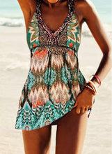 Load image into Gallery viewer, Boho Print Halter V-Neck Swimsuits
