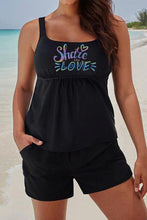 Load image into Gallery viewer, Casual Letters Print Tankini Sets
