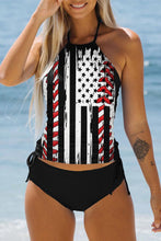 Load image into Gallery viewer, Black Flag Print Tankini Sets
