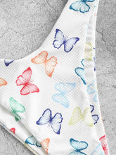 Load image into Gallery viewer, Ribbed Butterfly High Cut Underwire Bikini Swimwear
