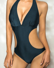 Load image into Gallery viewer, Halter Cutout Backless One Piece Swimsuit
