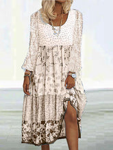 Load image into Gallery viewer, Floral Printed Long Sleeves Sweet Boho Dresses
