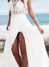 Load image into Gallery viewer, Solid Lace Sleeveless A-line Slip/Skater Sexy/Vacation Maxi Dresses
