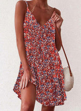 Load image into Gallery viewer, Floral Slip Camisole Neckline Above Knee Shift Dress
