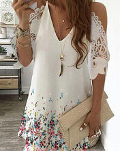 Load image into Gallery viewer, Half Sleeves Above Knee Length Flower Pattern Lace Daily Dresses
