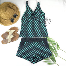 Load image into Gallery viewer, Polka Dots Tankini Push Up Swimsuit
