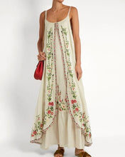 Load image into Gallery viewer, BOHEMIAN EMBROIDERED SUSPENDER DRESS
