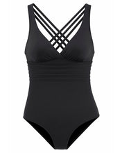Load image into Gallery viewer, V-Neck Solid Sexy Open Back One-Piece Swimsuit
