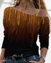 Load image into Gallery viewer, Casual Golden Glitter Strap Blouses
