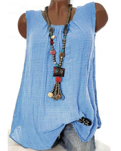 Load image into Gallery viewer, Women&#39;s Solid Color Round Neck Ruched Sleeveless Casual Tank
