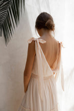 Load image into Gallery viewer, Women&#39;s Elegant V Neck Split Thigh Romantic Beige Solid Dress
