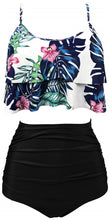 Load image into Gallery viewer, Women&#39;s Swimwear Tankini 2 Piece Swimsuit Print Tropical Leaf Vacation
