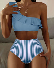 Load image into Gallery viewer, Women&#39;s Stripes Printed High Waist Bikinis
