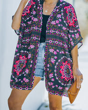 Load image into Gallery viewer, Women&#39;s Floral Kimono Cardigan Open Front Cover Ups
